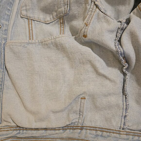 Vintage Tommy Hilfiger Jean Jacket Denim Trucker 90s Distressed Faded Mens Med.. - Picture 15 of 16